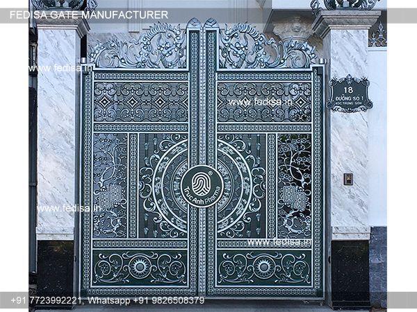 Mẫu cổng nhôm đúc đẹp nhất hiện nay