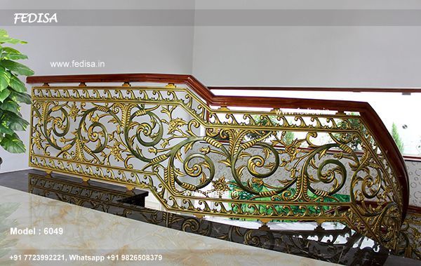 Mẫu lan can cầu thang nhôm đúc đẹp