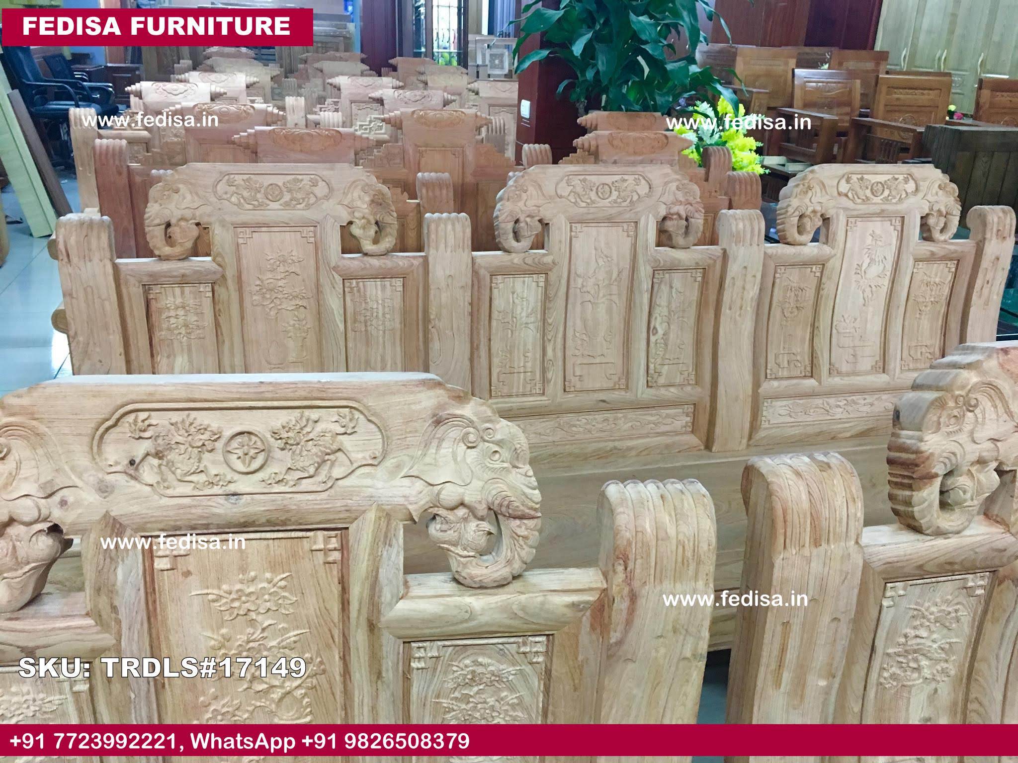 Traditional Teak Wood Sofa Set-0056