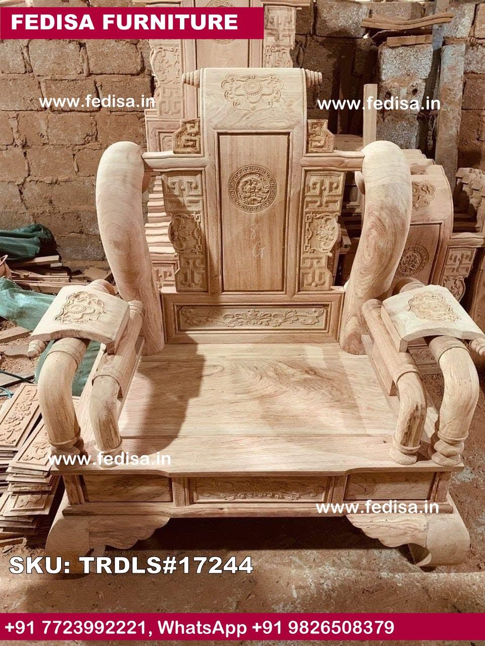 Traditional Teak Wood Sofa Set-0161