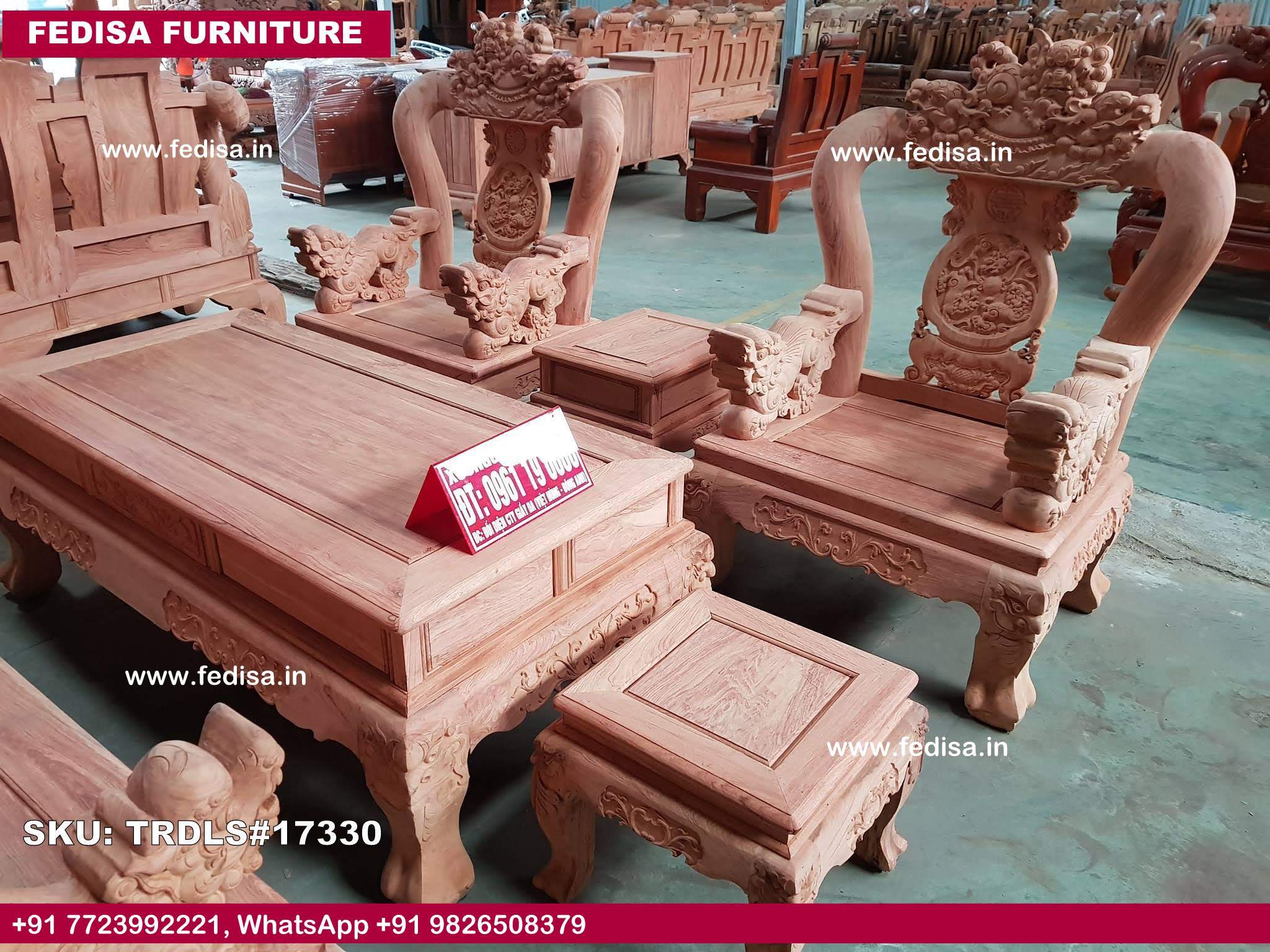 Traditional Teak Wood Sofa Set-0257