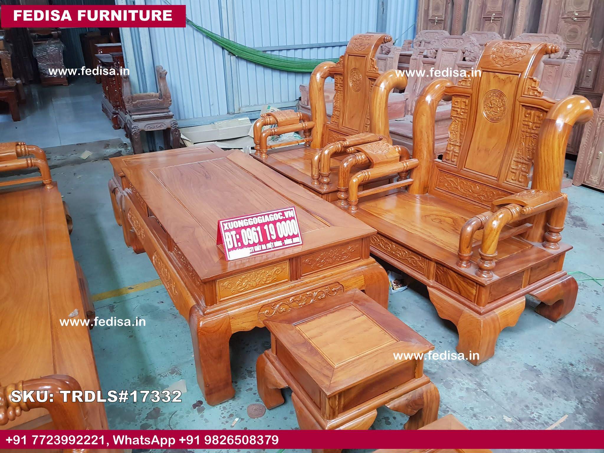 Traditional Teak Wood Sofa Set-0259