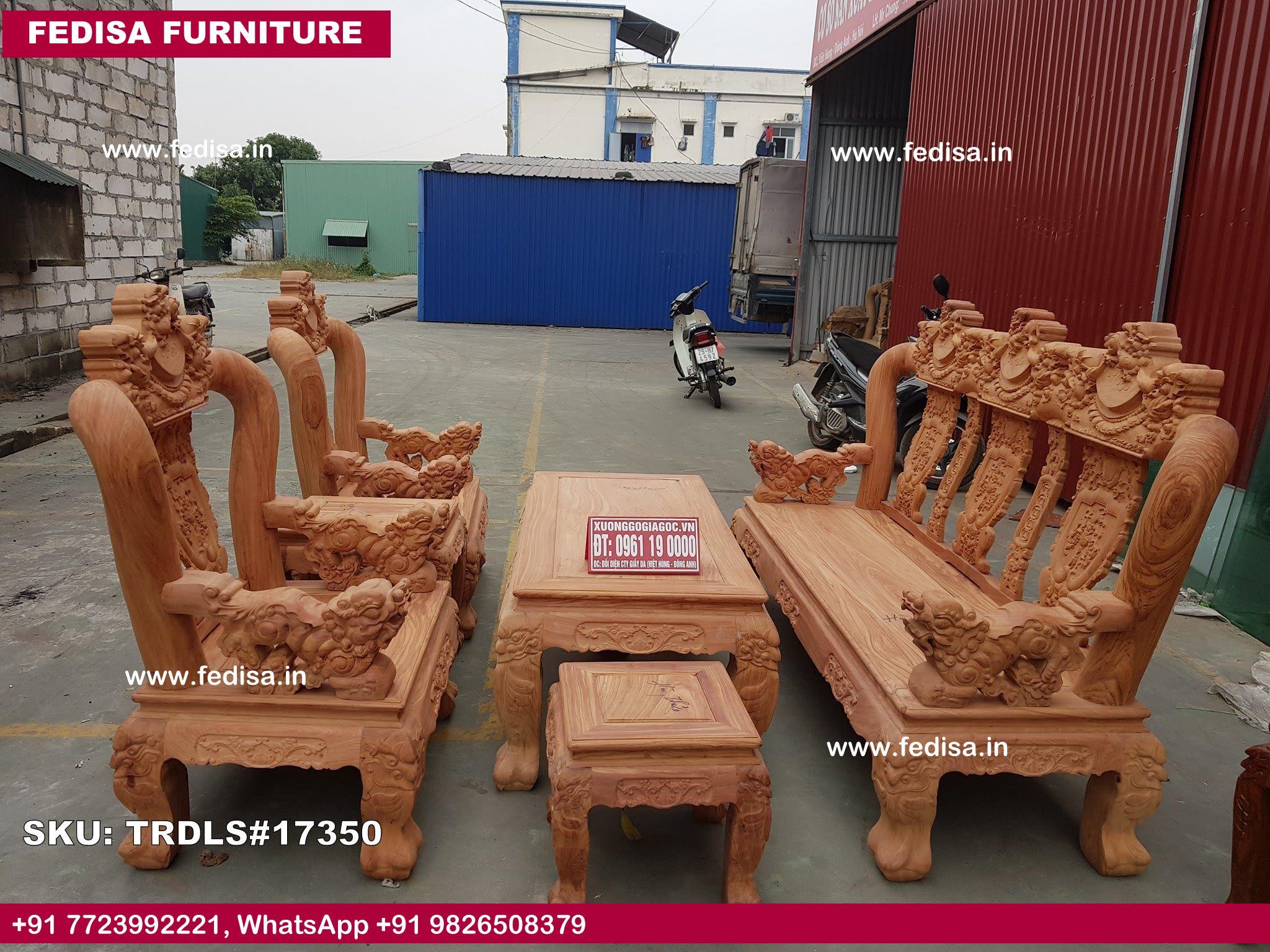 Traditional Teak Wood Sofa Set-0279