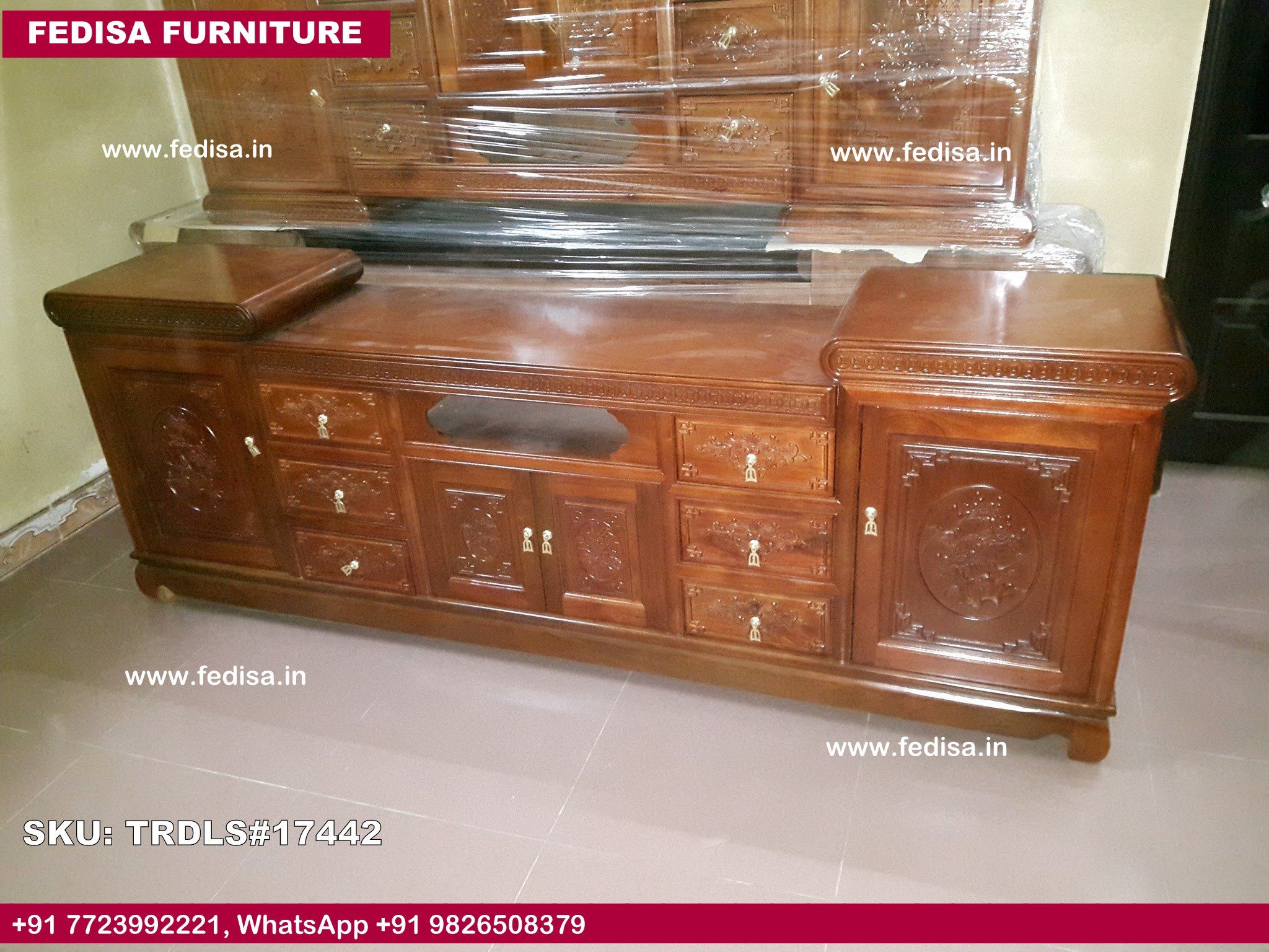 Traditional Teak Wood Sofa Set-0381
