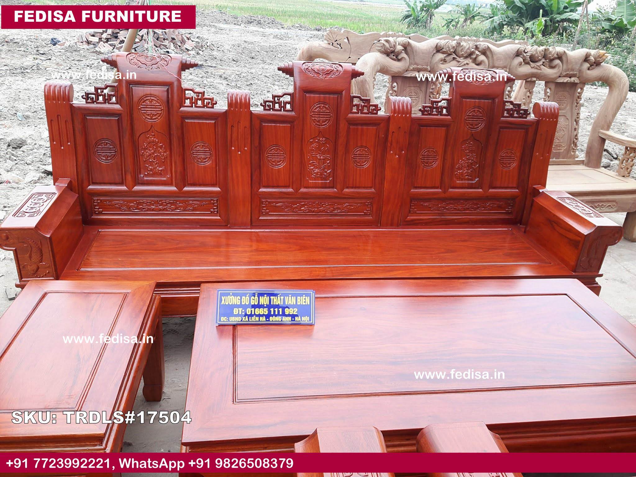 Traditional Teak Wood Sofa Set-0435