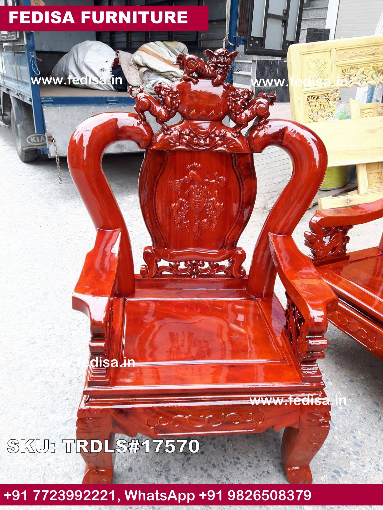 Traditional Teak Wood Sofa Set-0508