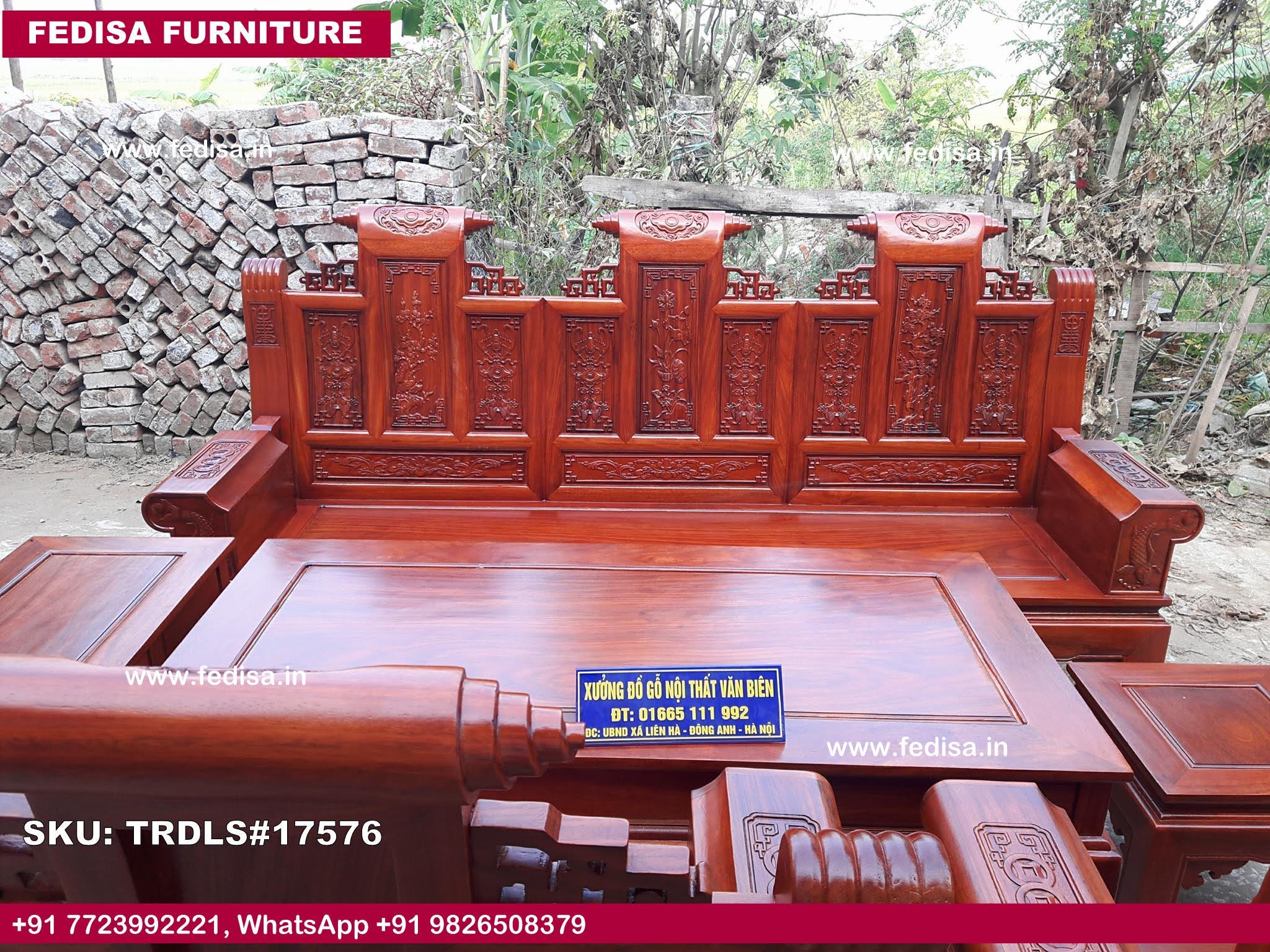 Traditional Teak Wood Sofa Set-0514