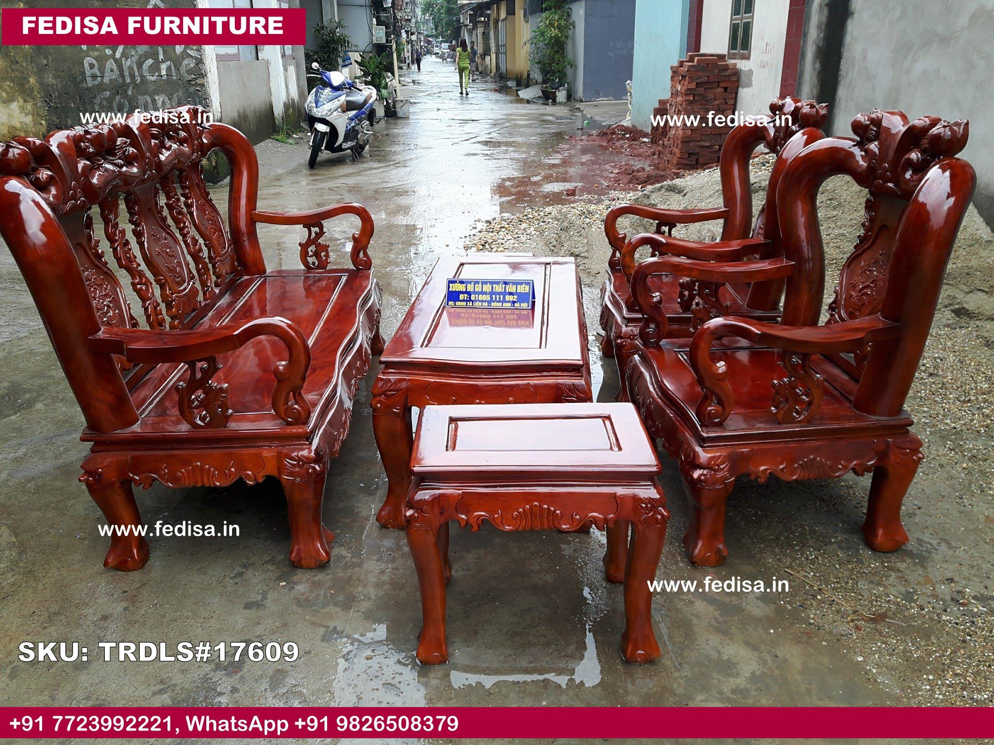 Traditional Teak Wood Sofa Set-0551