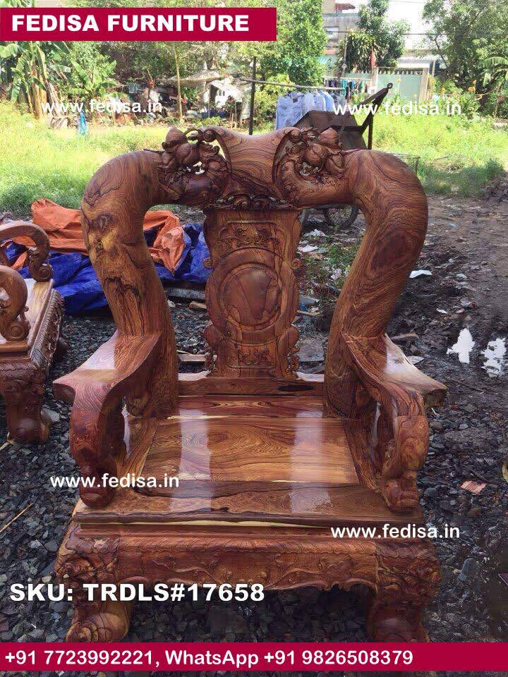 Traditional Teak Wood Sofa Set-0605