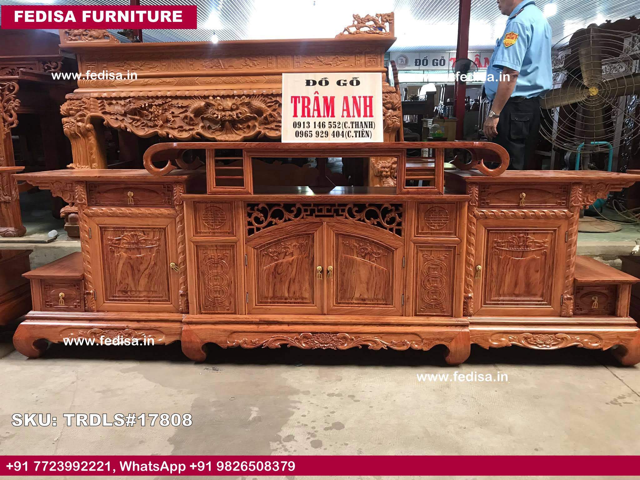 Traditional Teak Wood Sofa Set-0772