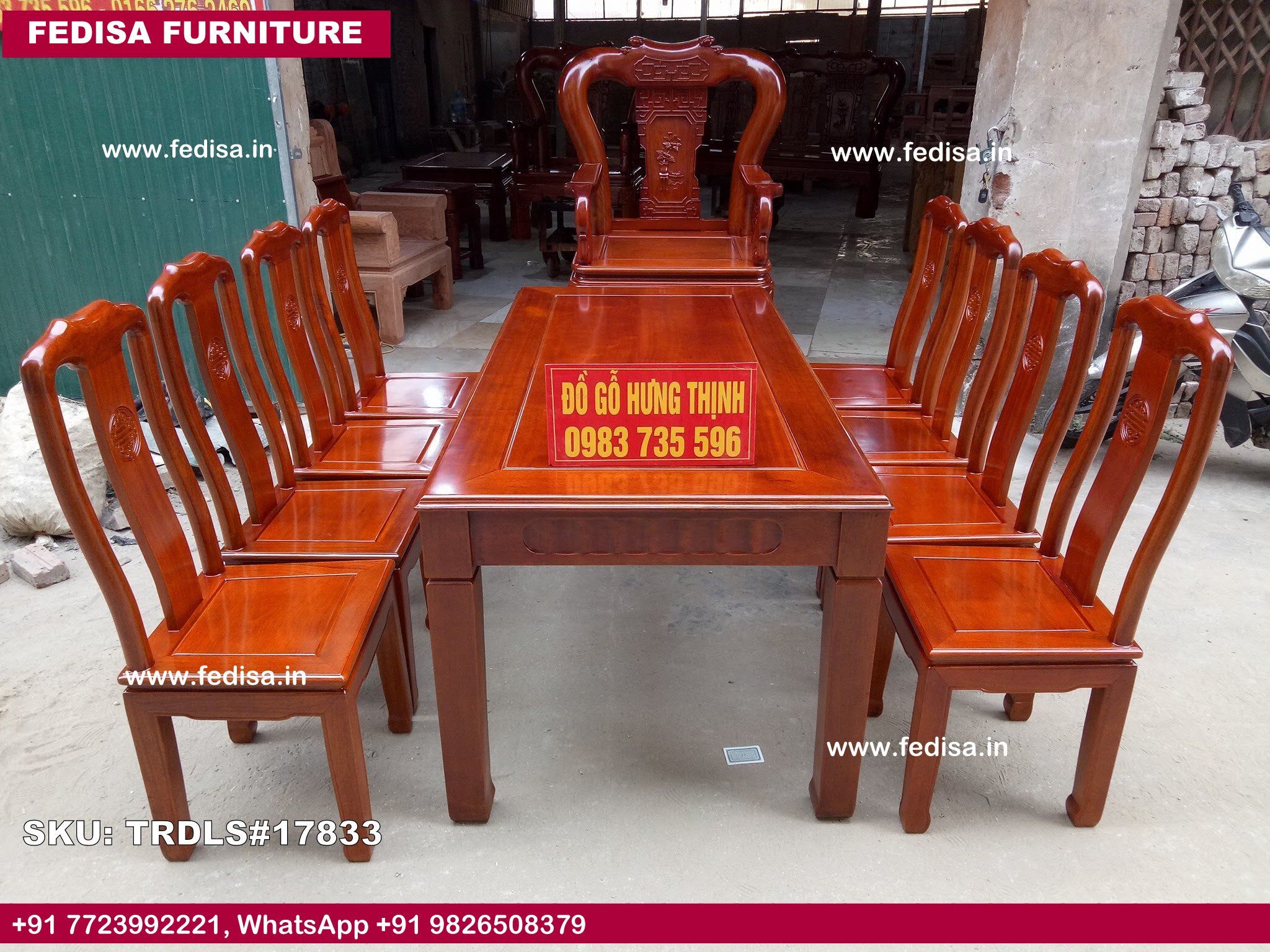 Traditional Teak Wood Sofa Set-0800