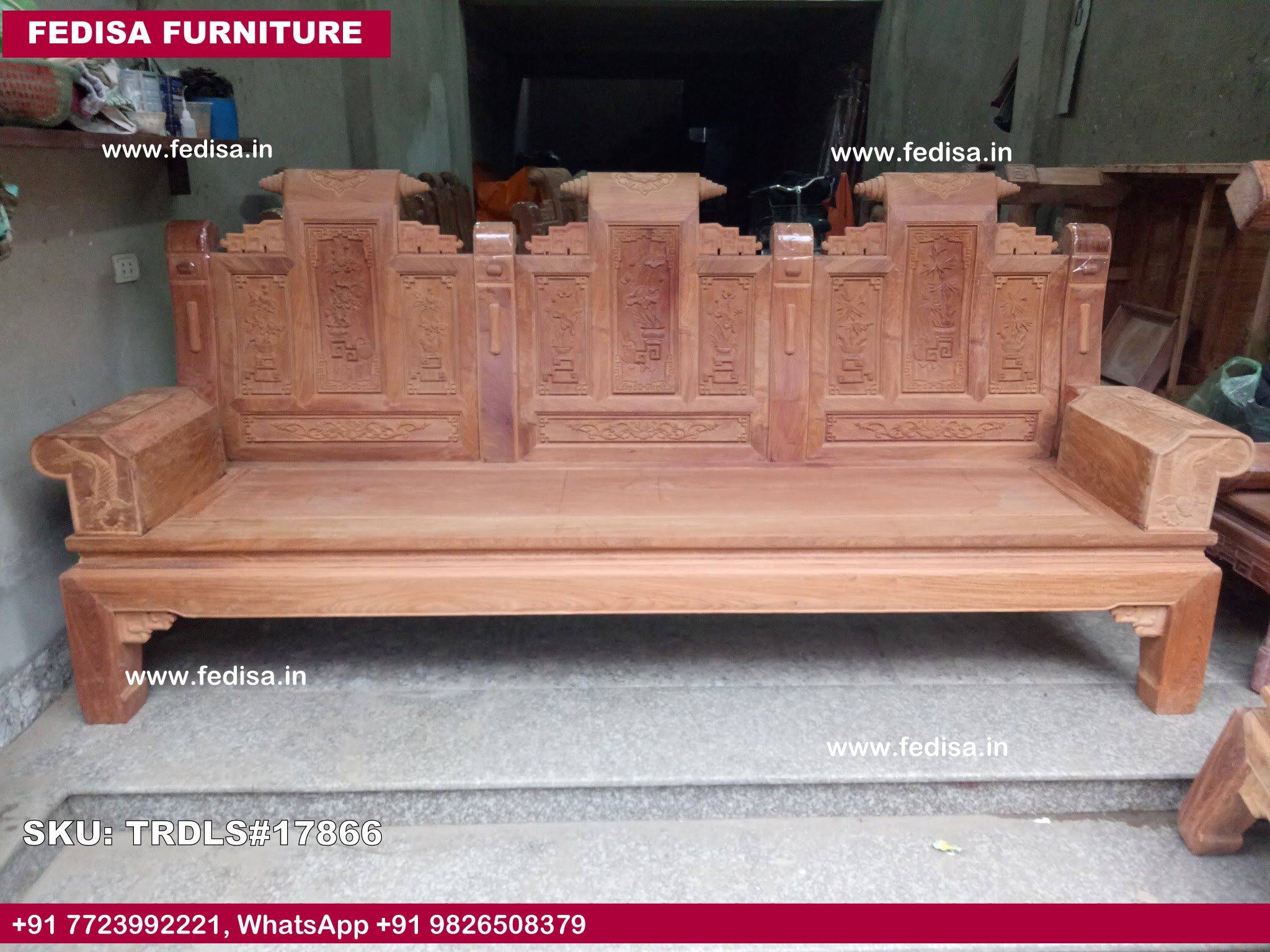 Traditional Teak Wood Sofa Set-0836