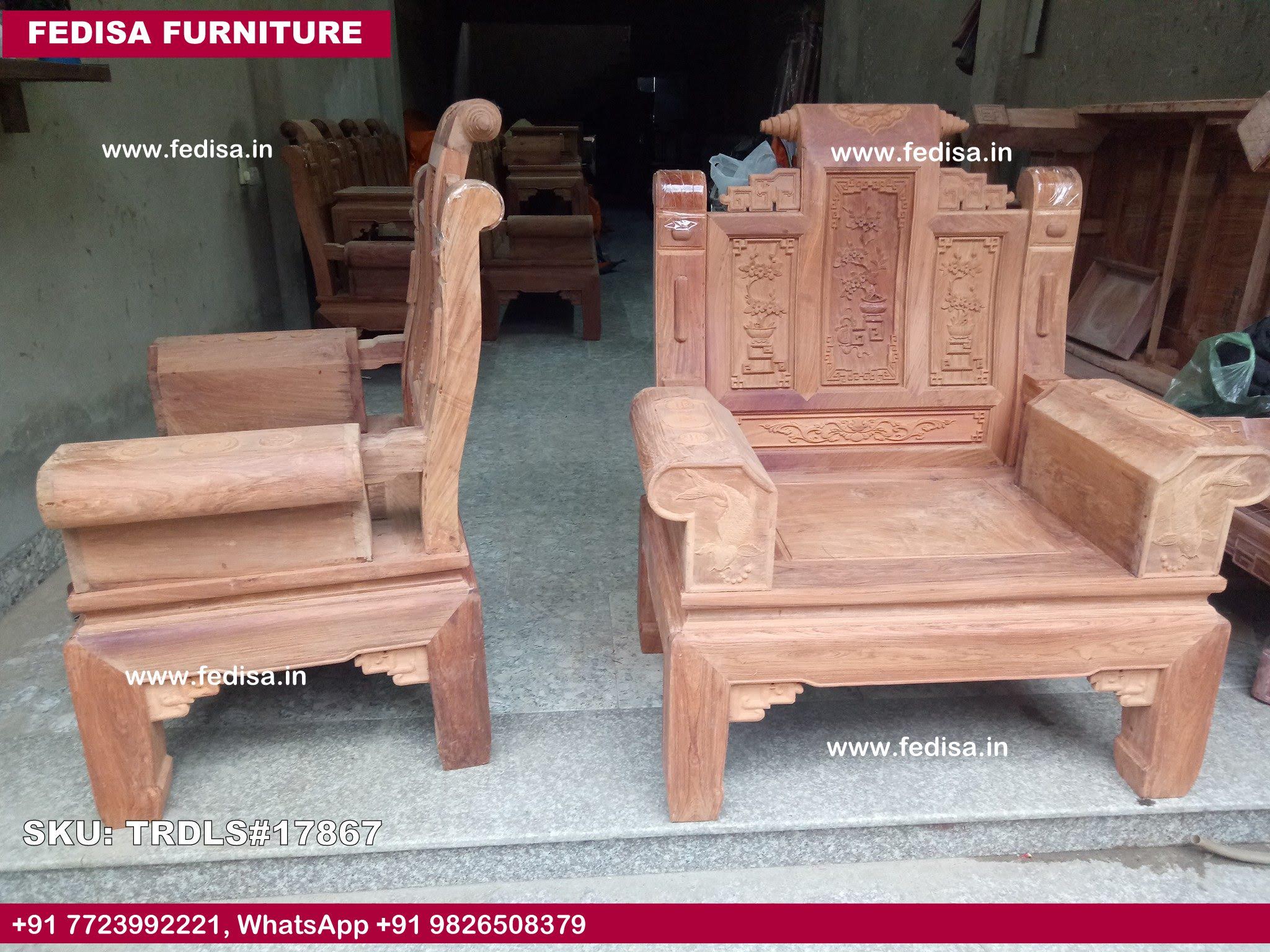 Traditional Teak Wood Sofa Set-0837