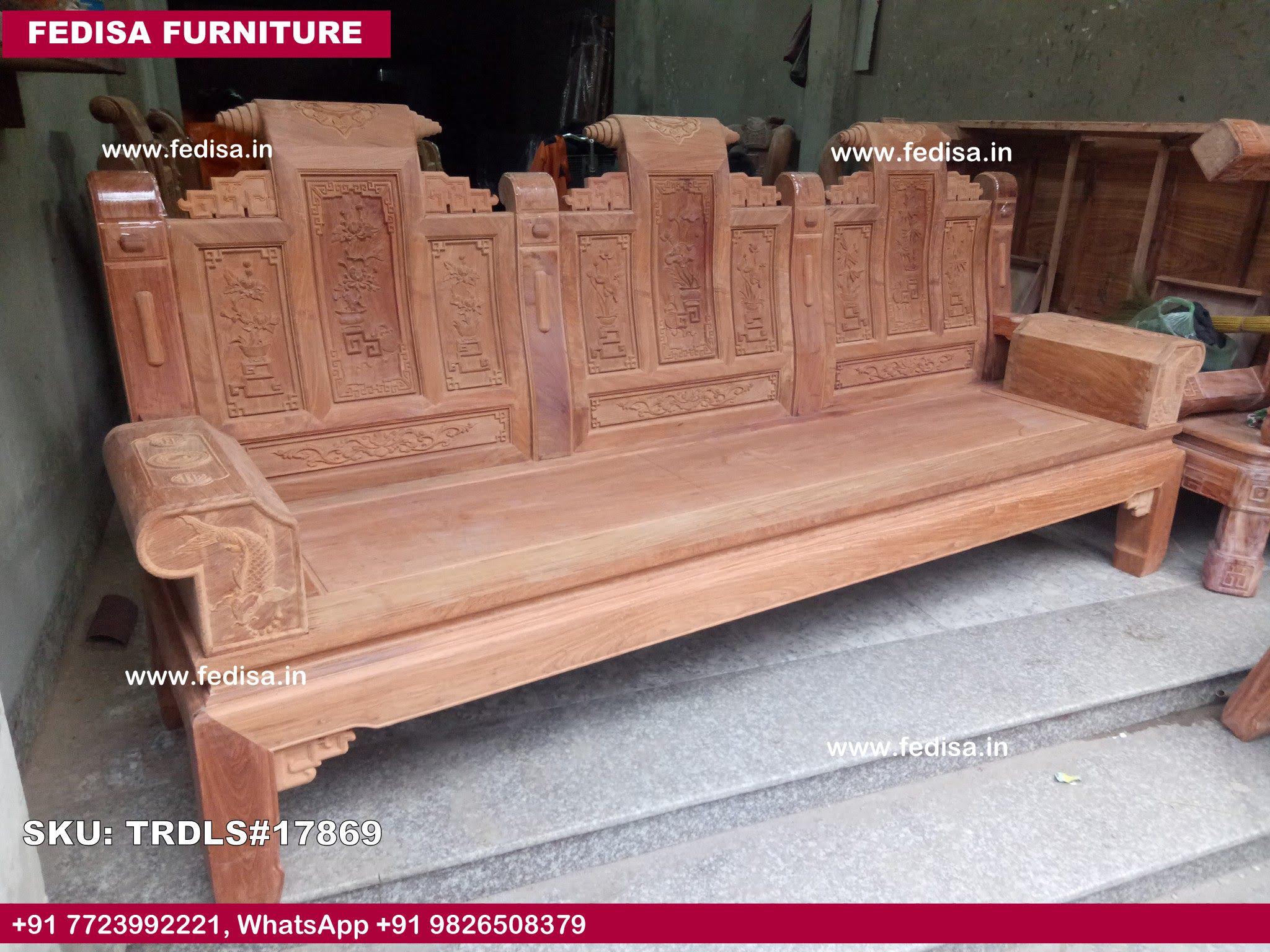 Traditional Teak Wood Sofa Set-0839