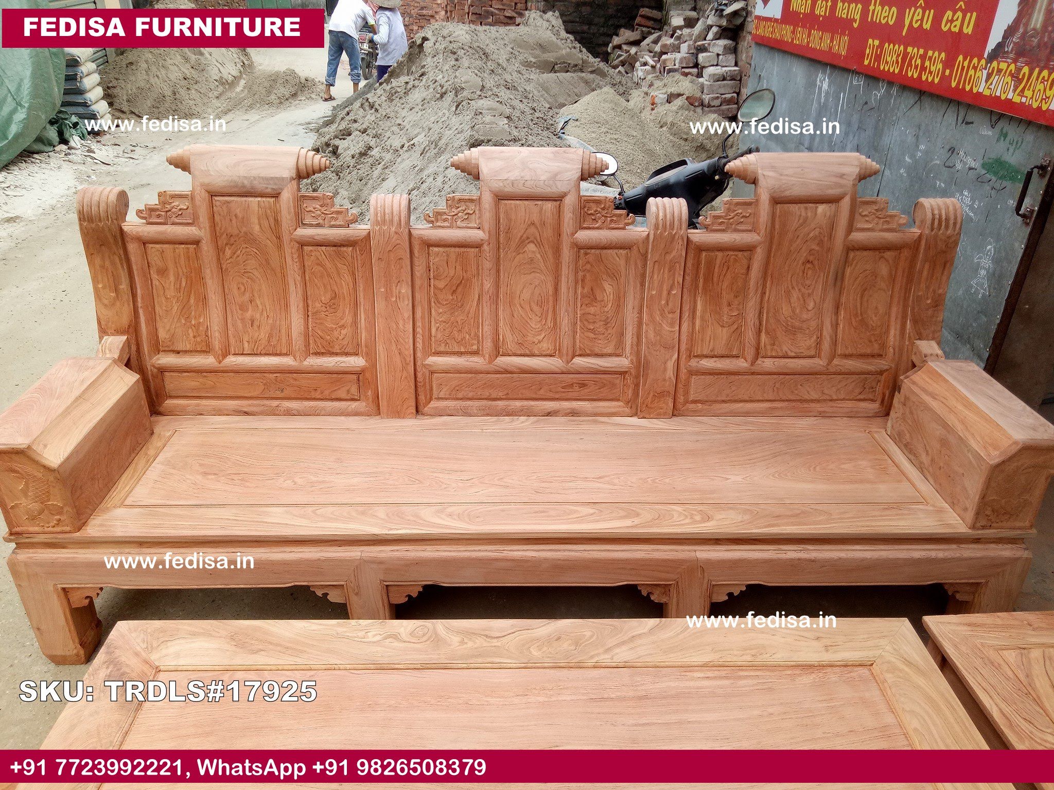 Traditional Teak Wood Sofa Set-0902