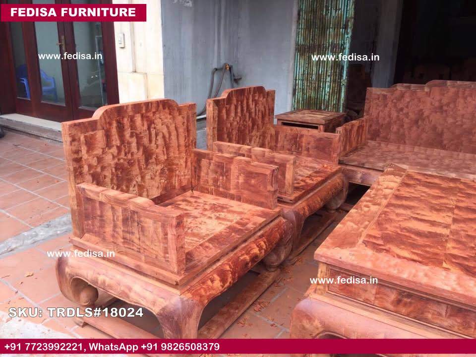 Traditional Teak Wood Sofa Set-1028