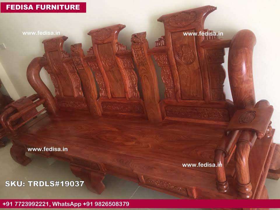 Traditional Teak Wood Sofa Set-1053