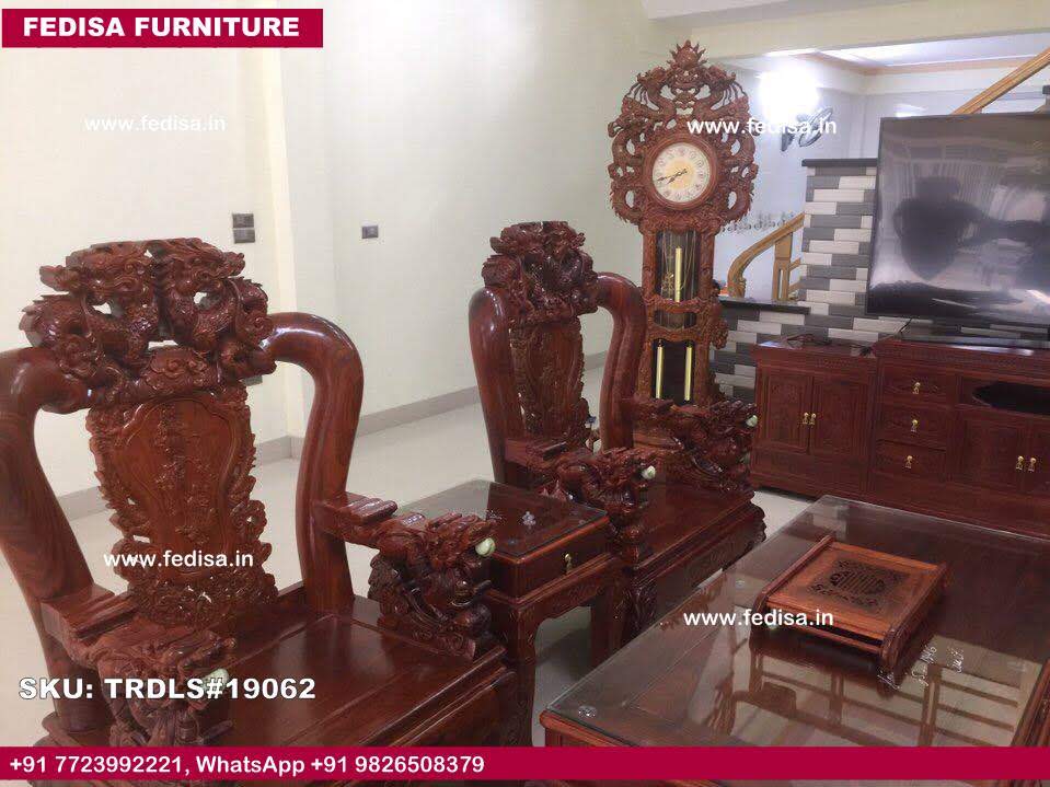 Traditional Teak Wood Sofa Set-1103