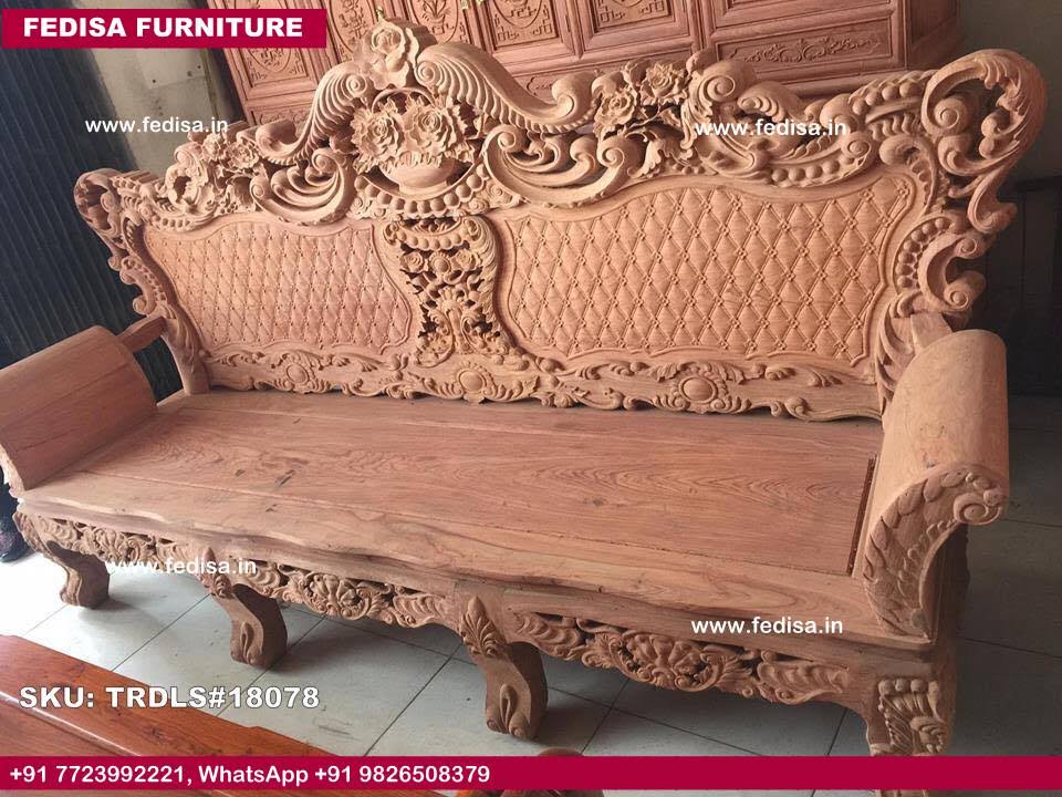 Traditional Teak Wood Sofa Set-1136