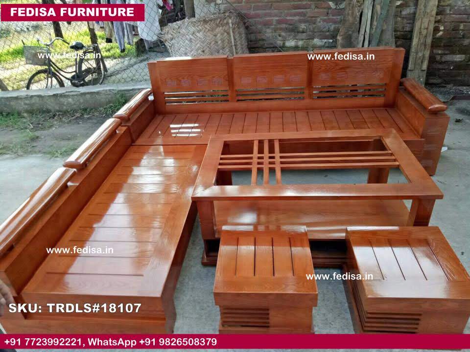 Traditional Teak Wood Sofa Set-1197