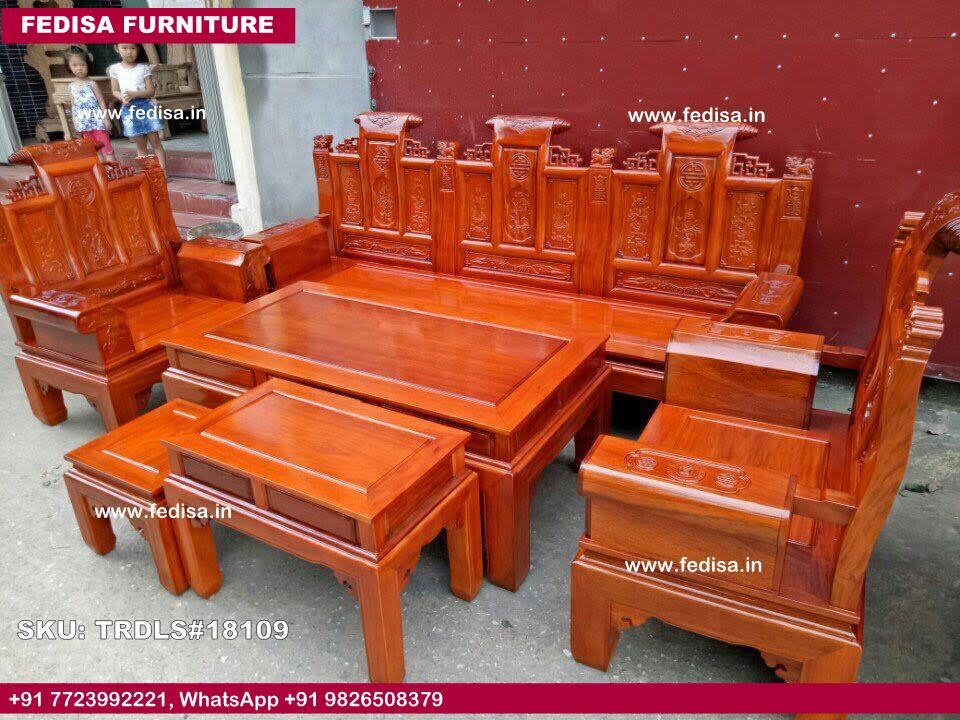 Traditional Teak Wood Sofa Set-1201