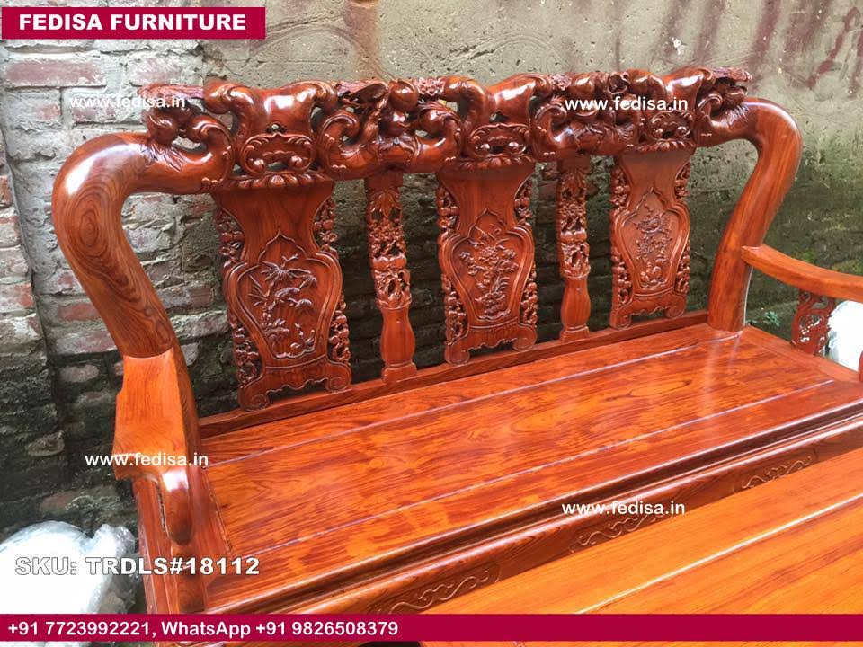 Traditional Teak Wood Sofa Set-1207
