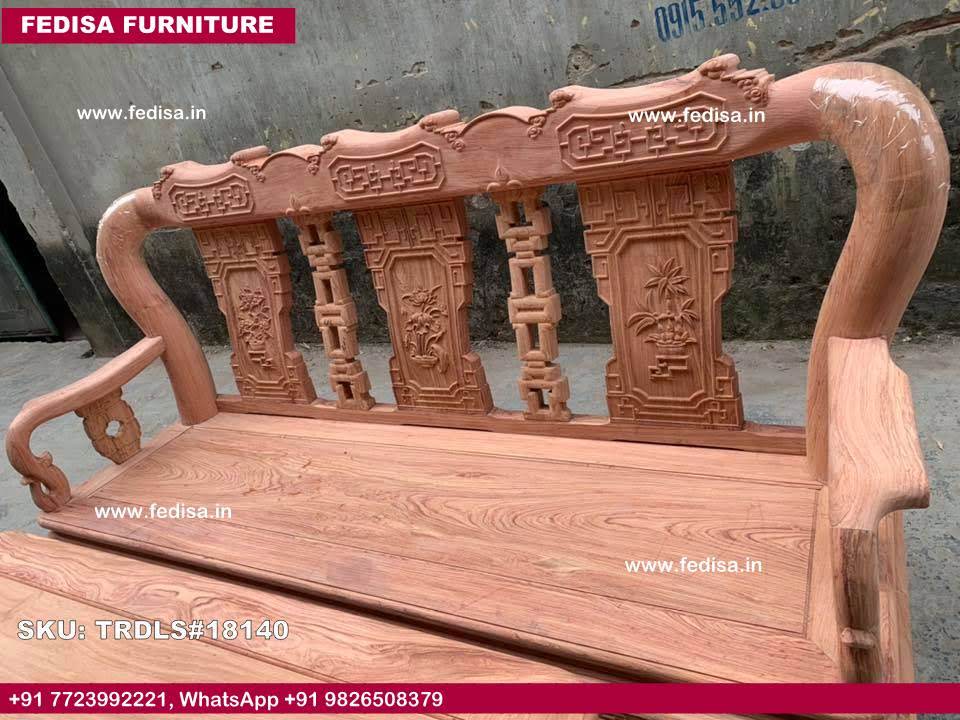 Traditional Teak Wood Sofa Set-1263