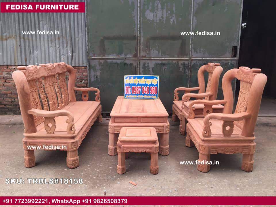 Traditional Teak Wood Sofa Set-1299