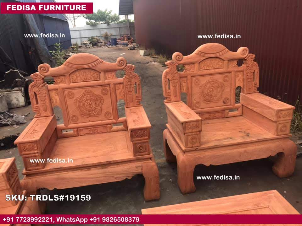 Traditional Teak Wood Sofa Set-1300