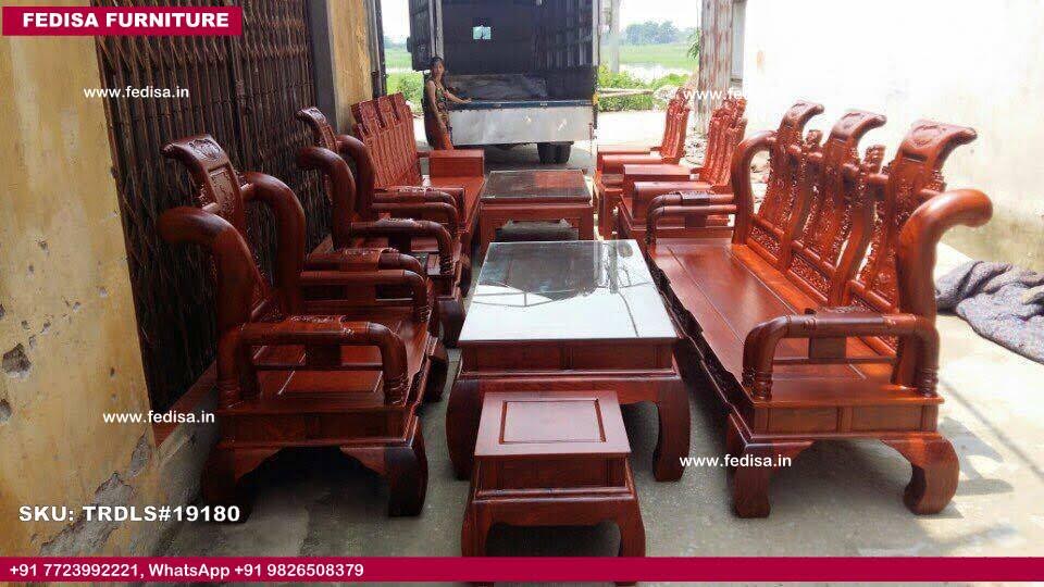 Traditional Teak Wood Sofa Set-1342