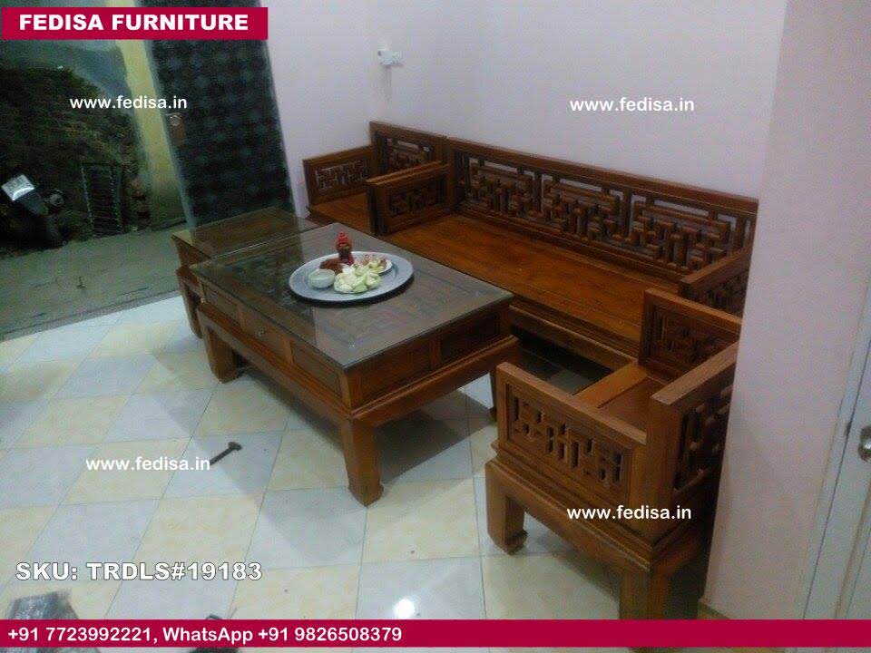 Traditional Teak Wood Sofa Set-1348
