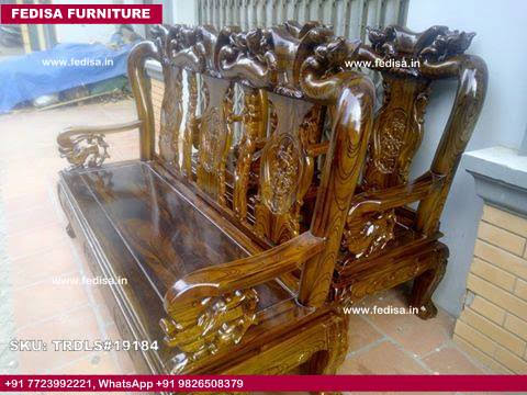 Traditional Teak Wood Sofa Set-1350