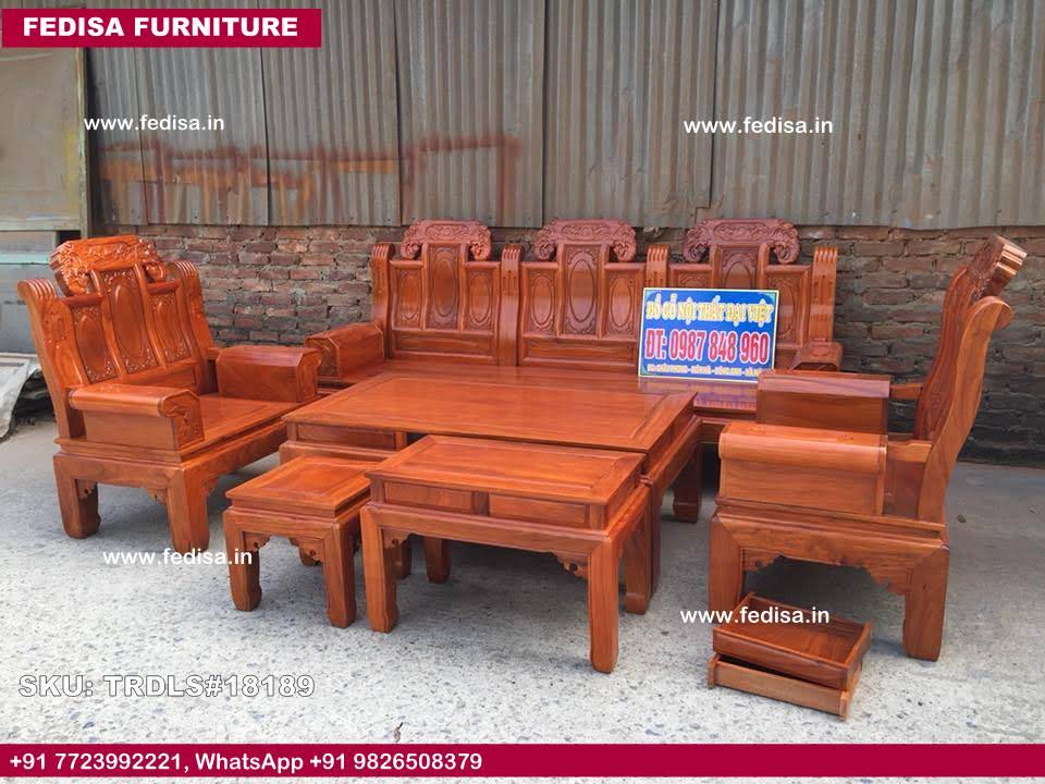Traditional Teak Wood Sofa Set-1361
