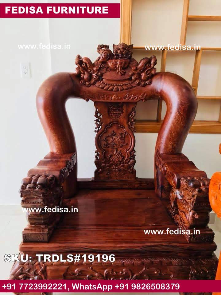 Traditional Teak Wood Sofa Set-1374