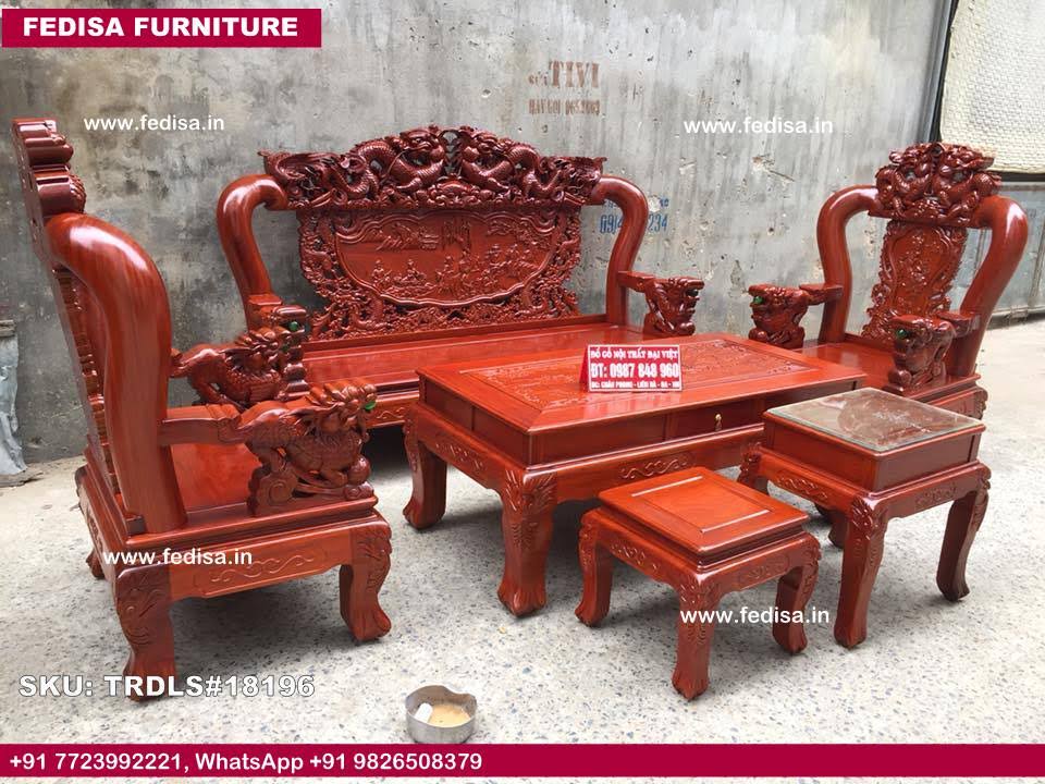 Traditional Teak Wood Sofa Set-1375