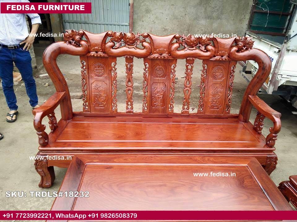 Traditional Teak Wood Sofa Set-1447
