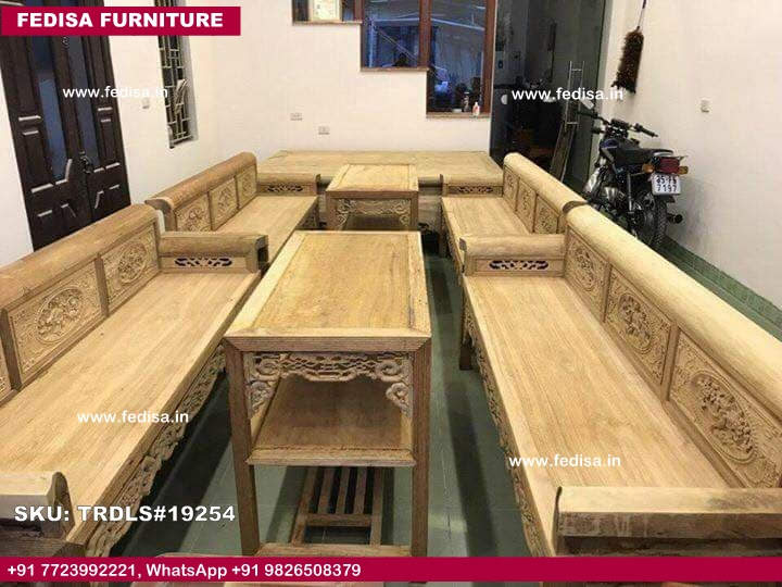 Traditional Teak Wood Sofa Set-1490