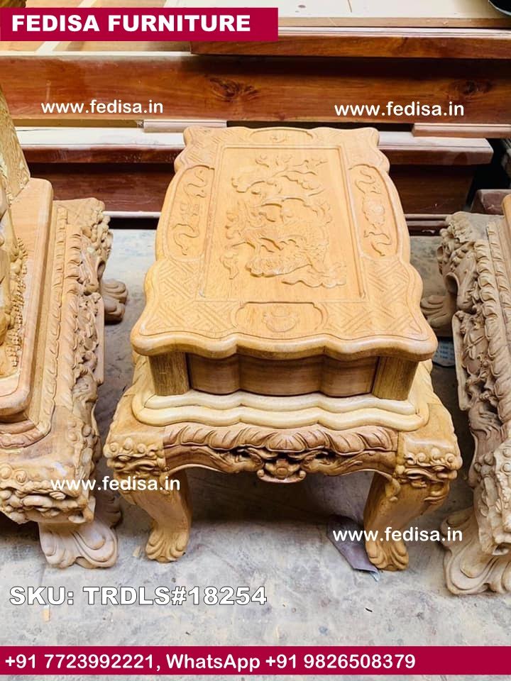 Traditional Teak Wood Sofa Set-1491