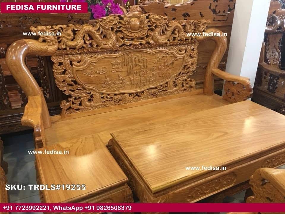 Traditional Teak Wood Sofa Set-1492