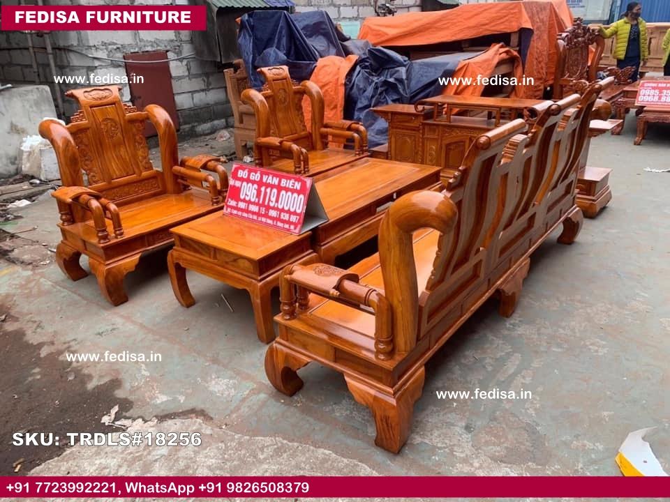 Traditional Teak Wood Sofa Set-1495