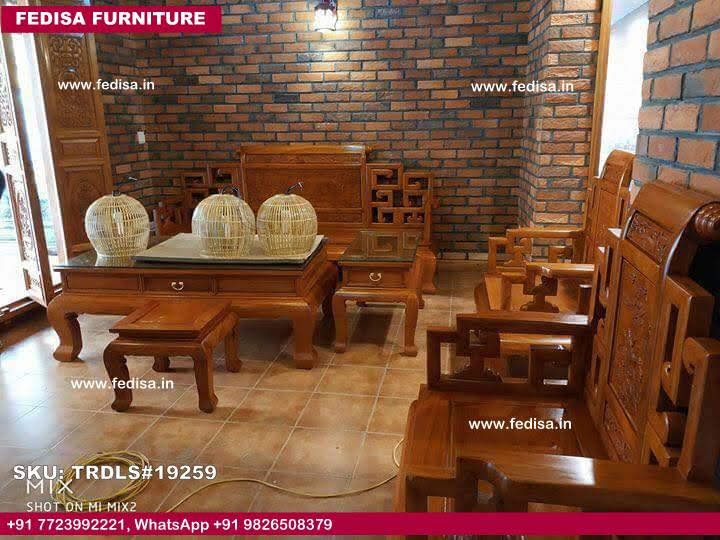 Traditional Teak Wood Sofa Set-1500