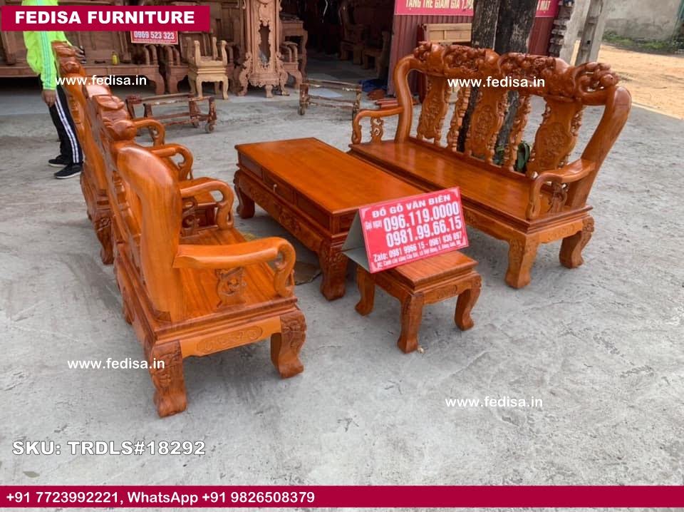 Traditional Teak Wood Sofa Set-1567