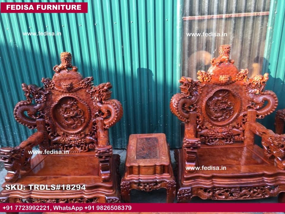 Traditional Teak Wood Sofa Set-1571