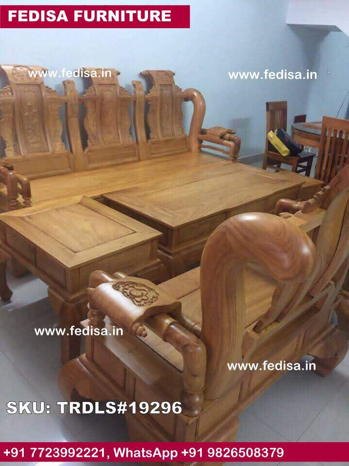 Traditional Teak Wood Sofa Set-1574