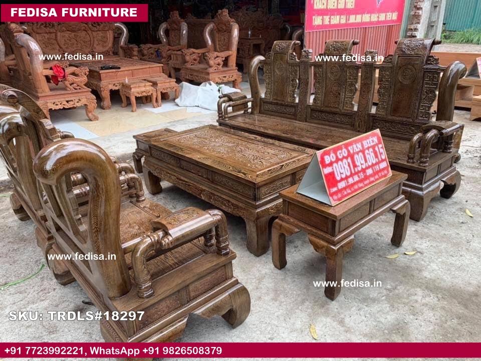 Traditional Teak Wood Sofa Set-1577