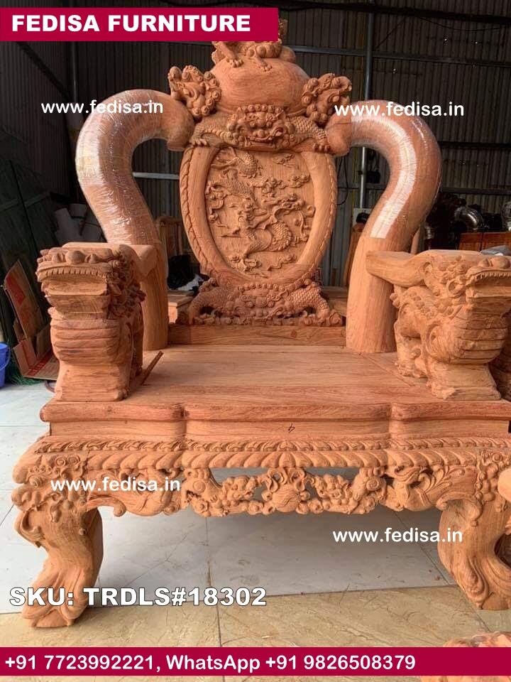 Traditional Teak Wood Sofa Set-1587