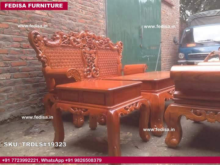 Traditional Teak Wood Sofa Set-1628