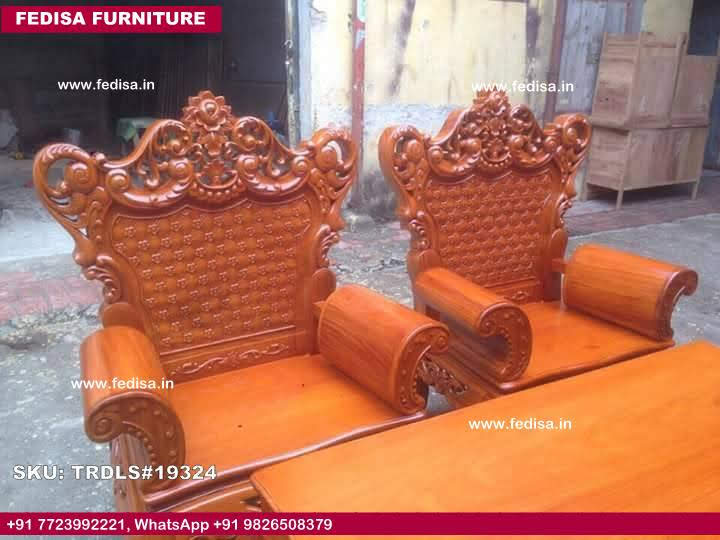 Traditional Teak Wood Sofa Set-1630