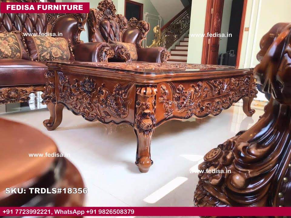 Traditional Teak Wood Sofa Set-1670