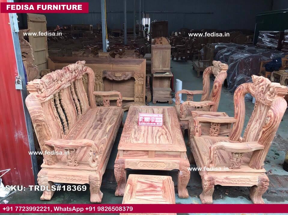 Traditional Teak Wood Sofa Set-1683